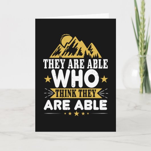 Hiking - hey Are Able Who Think Are Able Kaart (Voorkant)