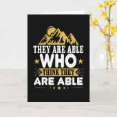 Hiking - hey Are Able Who Think Are Able Kaart (Gele Bloem)