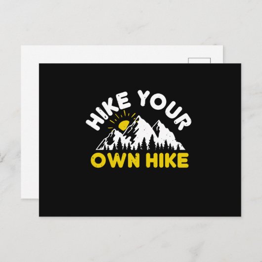 Hiking - Hike je eigen heek Briefkaart (Voorkant / Achterkant)