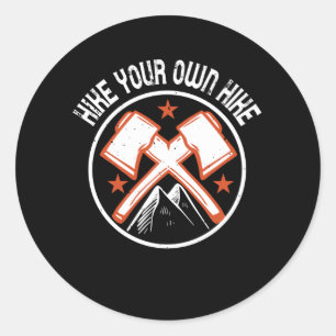 Hiking - Hike je eigen heek Ronde Sticker