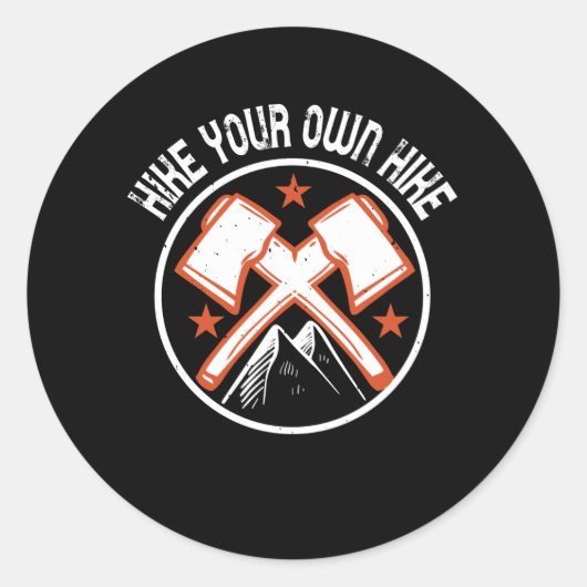 Hiking - Hike je eigen heek Ronde Sticker (Voorkant)