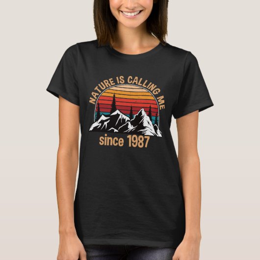 Hiking Hiker Birthday 1987 Funny Gift T-shirt (Voorkant)
