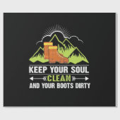 Hiking Houd uw bron schoon Cadeaupapier (Vlak)
