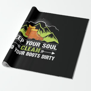 Hiking Houd uw bron schoon Cadeaupapier