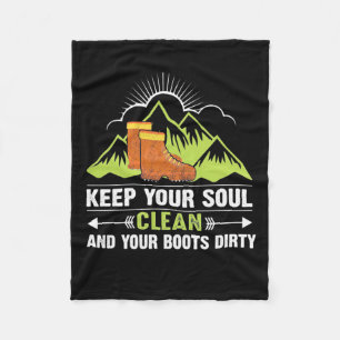 Hiking Houd uw bron schoon Fleece Deken