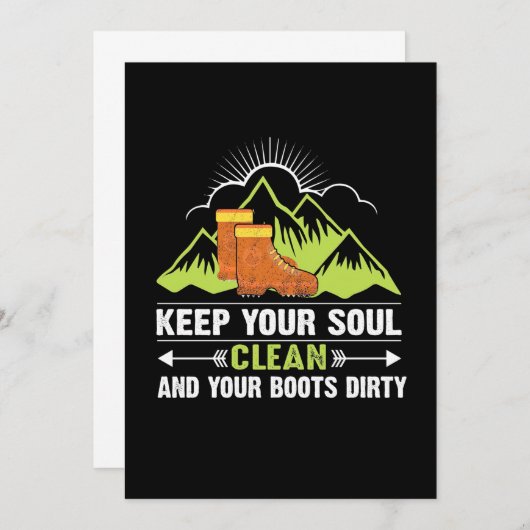 Hiking Houd uw bron schoon Kaart (Voorkant / Achterkant)