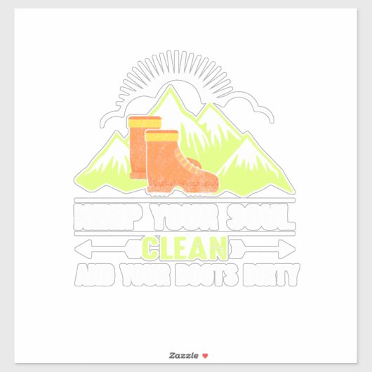 Hiking Houd uw bron schoon Sticker (Vel)