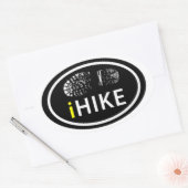 Hiking iHIKE Oval Boot Print Label Stickers (Envelop)