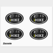 Hiking iHIKE Oval Boot Print Label Stickers (Vel)