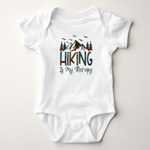 Hiking is mijn therapie, grappige wandelende Baby- Romper