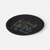 Hiking is mijn therapie, grappige wandeling papieren bordje (Gekanteld)