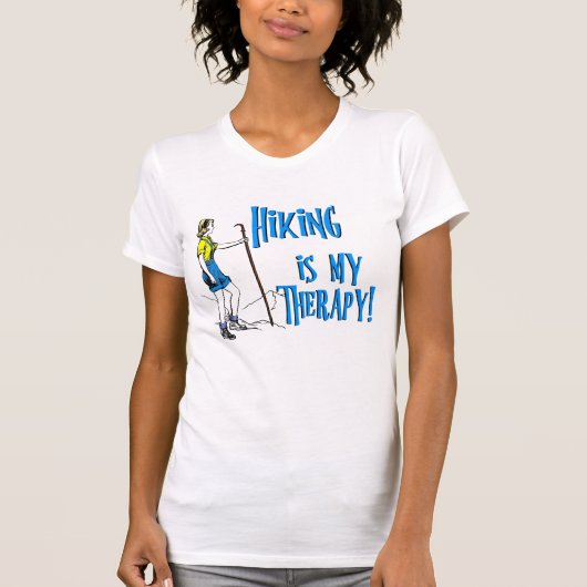 Hiking is mijn therapie! t-shirt (Voorkant)
