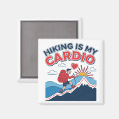 Hiking Is My Cardio Magneet (Voorkant / Achterkant)