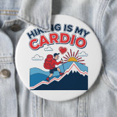 Hiking Is My Cardio Ronde Button 6,0 Cm (In situ)