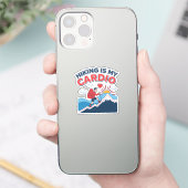 Hiking Is My Cardio Sticker (Telefoon)
