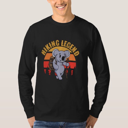 Hiking Legend Koala Hiker Retro  Sunset & M T-shirt (Voorkant)