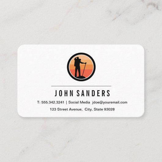 Hiking Logo Visitekaartje (Voorkant)