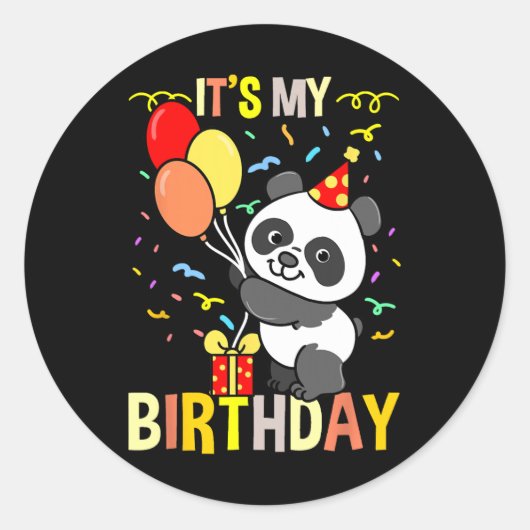 Hiking Lover Design Uni Adult Its My Birthday Pand Ronde Sticker (Voorkant)