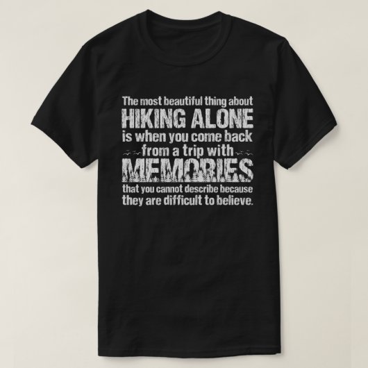 Hiking Lover Quote T-shirt (Design voorkant)