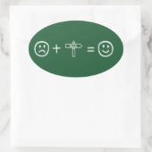 Hiking maakt je gelukkig ovale sticker (Tas)