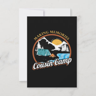 Hiking Memories Cousin Camp RSVP Kaartje