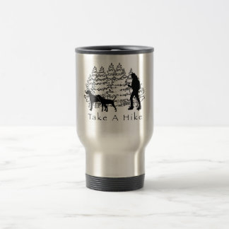 Hiking met Dogs Travel Mug-Ridgeback/Coonhound Reisbeker