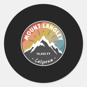 Hiking Mount Langley California Ronde Sticker
