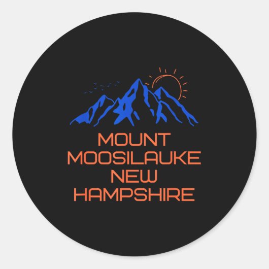 Hiking Mount Moosilauke New Hampshire Mountain Cli Ronde Sticker (Voorkant)