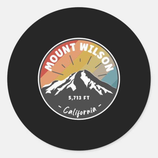 Hiking Mount Wilson California Ronde Sticker (Voorkant)
