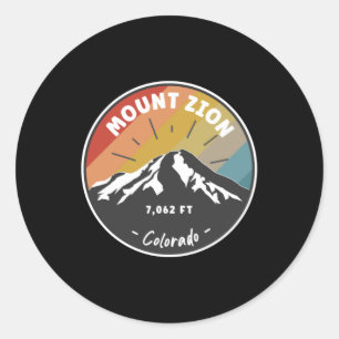 Hiking Mount Zion Colorado Ronde Sticker
