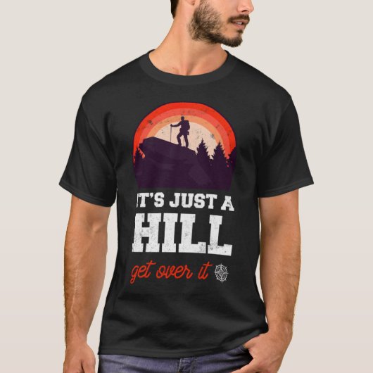 Hiking Mountain black tshirt (Voorkant)