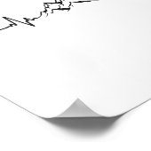 Hiking Mountain Heartbeat Poster (Hoek)