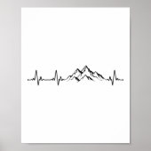 Hiking Mountain Heartbeat Poster (Voorkant)