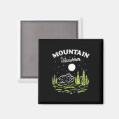 Hiking Mountain Wanderer Magneet (Voorkant / Achterkant)
