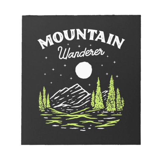 Hiking Mountain Wanderer Notitieblok (Voorkant)