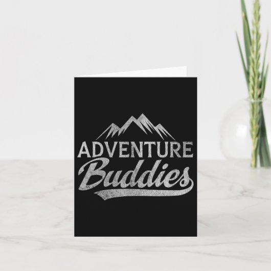 Hiking Mountains Adventure Buddies Couples Kaart (Voorkant)