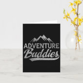 Hiking Mountains Adventure Buddies Couples Kaart (Gele Bloem)