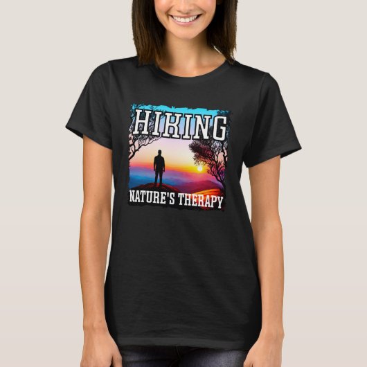 Hiking nature s therapy sunset hiking t-shirt (Voorkant)
