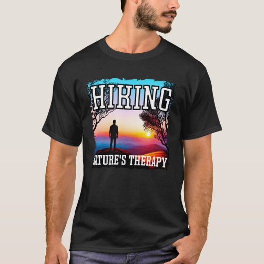 Hiking nature s therapy sunset hiking t-shirt (Voorkant)