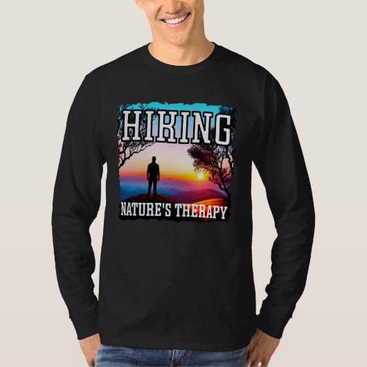 Hiking nature s therapy sunset hiking t-shirt (Voorkant)