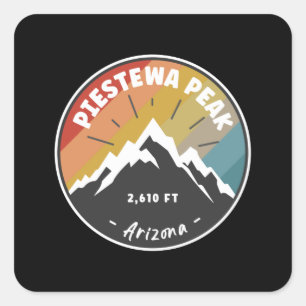 Hiking Piestewa Peak Arizona Vierkante Sticker