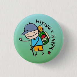 Hiking Pin - Hiker Ronde Button 3,2 Cm