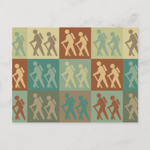 Hiking Pop Art Briefkaart