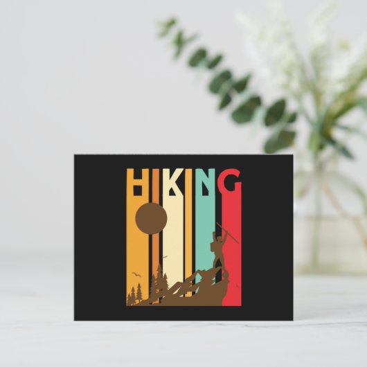 Hiking Retro Hiking Briefkaart (Staand voorkant)