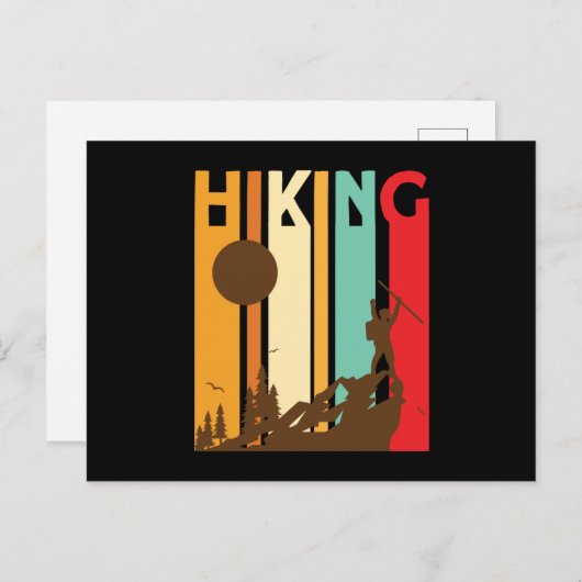 Hiking Retro Hiking Briefkaart (Voorkant / Achterkant)