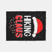 Hiking Santa Claus Christmas Matching Costume  Fleece Deken (Voorkant (Horizontaal))