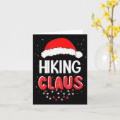 Hiking Santa Claus Christmas Matching Costume  Kaart (Gele Bloem)