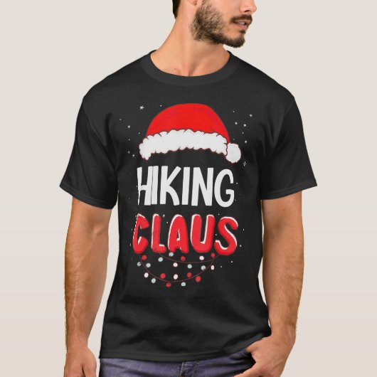 Hiking Santa Claus Christmas Matching Costume  T-shirt (Voorkant)
