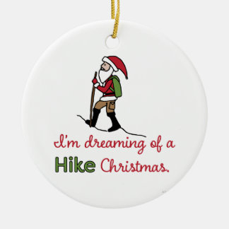Hiking Santa Keramisch Ornament
