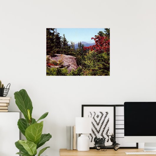 Hiking Schilderachtig White Mountains New Hampshir Poster (Thuiskantoor)